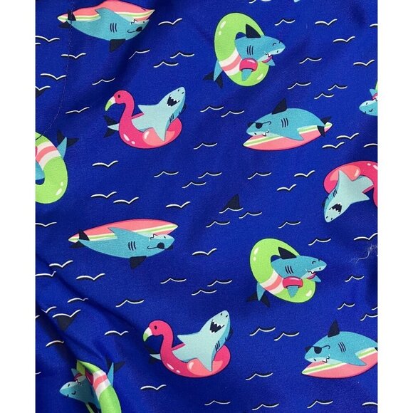 Lands' End NWT Blue Shark Graphic Swim Shorts Swim Trunks Sz XL - Picture 3 of 9